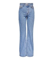 ONLY Tall Pale Blue Cut Out Wide Leg Jeans